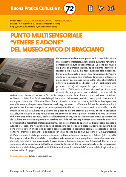 Scheda del progetto Punto sensoriale "Venere e Adone".